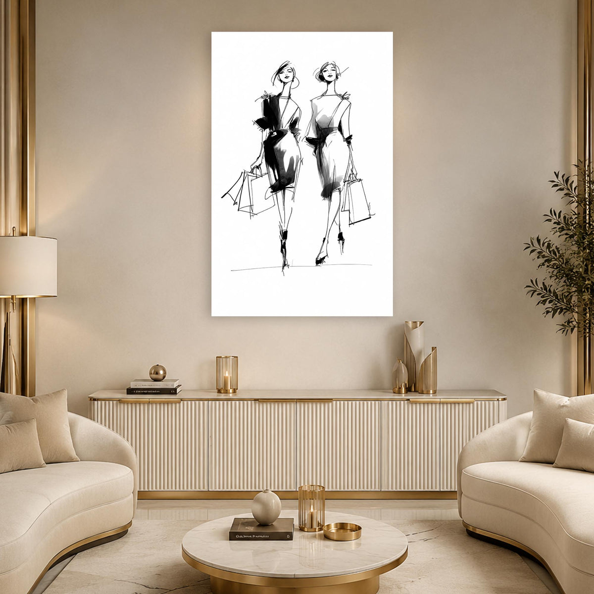 Chic Shopping Duo lifestyle view