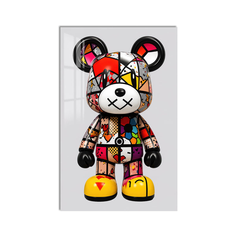 Pop Art Toy Bear product shot on white background