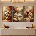 Swan And Blossom with walnut frame