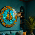 Amber Sailboat Turquoise Waves lifestyle view