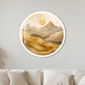 Golden Mountain Horizon with white frame