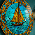 Amber Sailboat Turquoise Waves lifestyle view