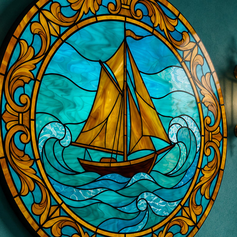 Amber Sailboat Turquoise Waves lifestyle view