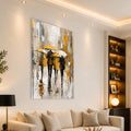 Artronauts Glass Print Umbrellas in the Rain Glass Wall Art