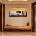 Molten Sunset Horizon with gold frame