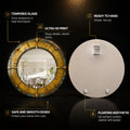 Celestial Compass — tempered glass, ultra HD print, ready to hang