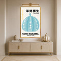 Dotted Pumpkin Poster with gold frame