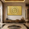 Golden Concentric Sunburst with black frame