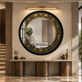 Celestial Zodiac Wheel with black frame