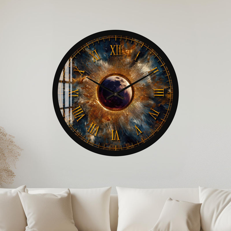 Celestial Golden Eclipse with black frame