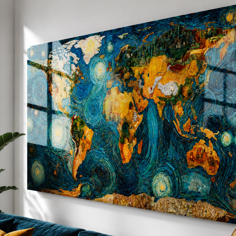 Starry World Map lifestyle view