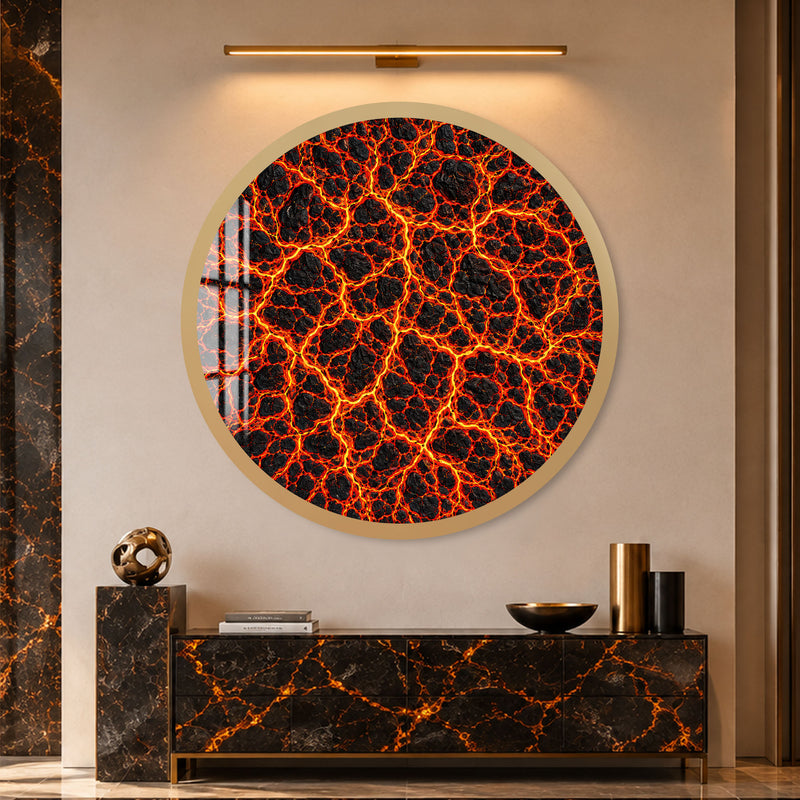 Molten Lava Veins with gold frame