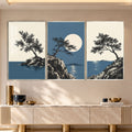 Moonlit Coast with silver frame
