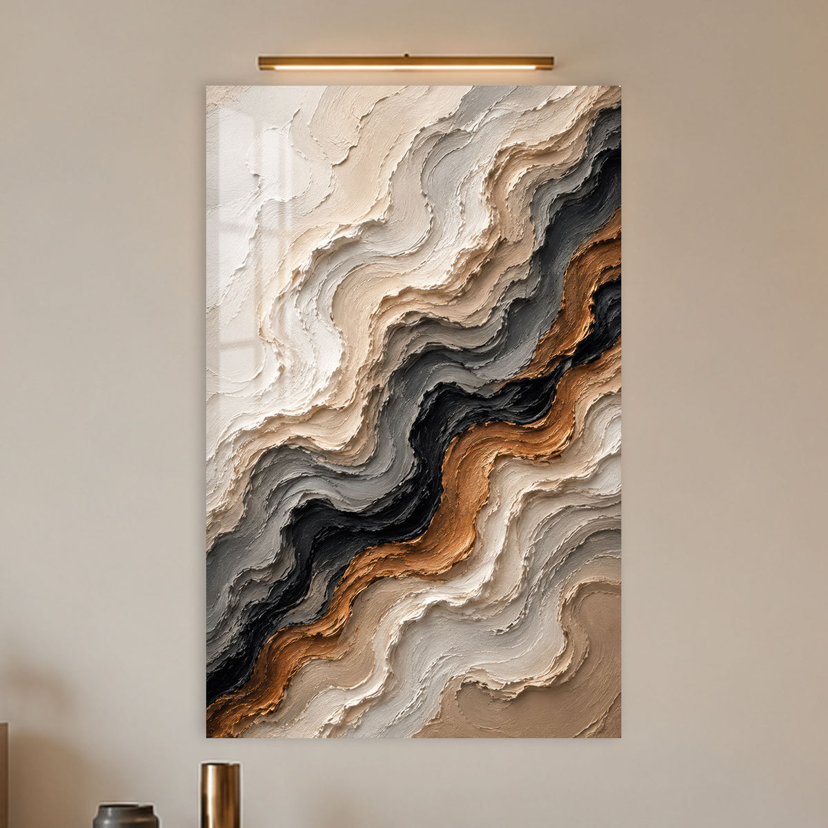 Gilded Earthflow in a modern room