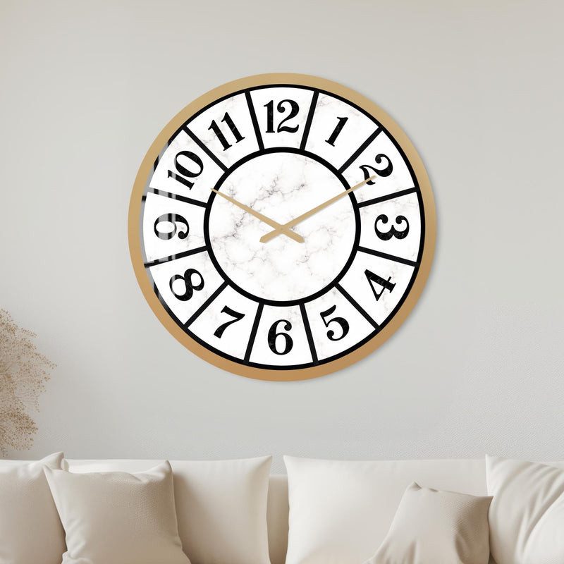 Classic Marble Timepiece with gold frame