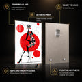 Polka Dot Elegance — tempered glass, ultra HD print, ready to hang