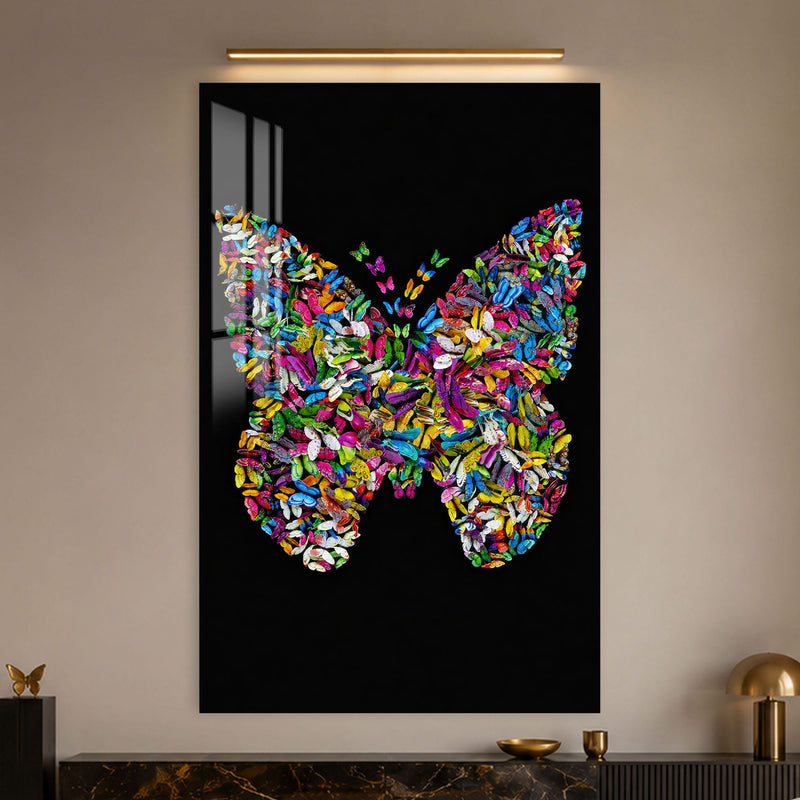 Artronauts Glass Print Butterfly Ascension Glass Wall Art