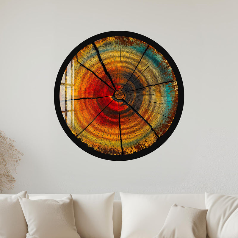 Sunlit Timber Rings with black frame