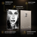 Ink Gaze — tempered glass, ultra HD print, ready to hang