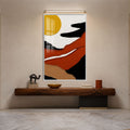 Desert Textile Flow with white frame