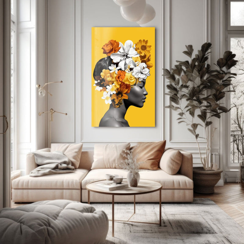Artronauts Glass Print Floral Lady II