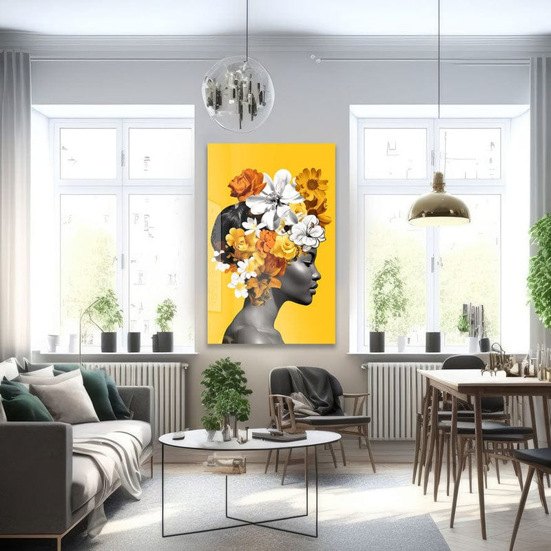 Artronauts Glass Print Floral Lady