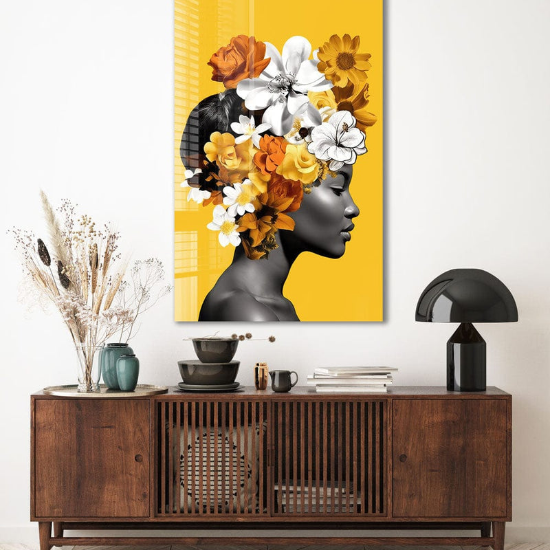 Artronauts Glass Print Floral Lady II