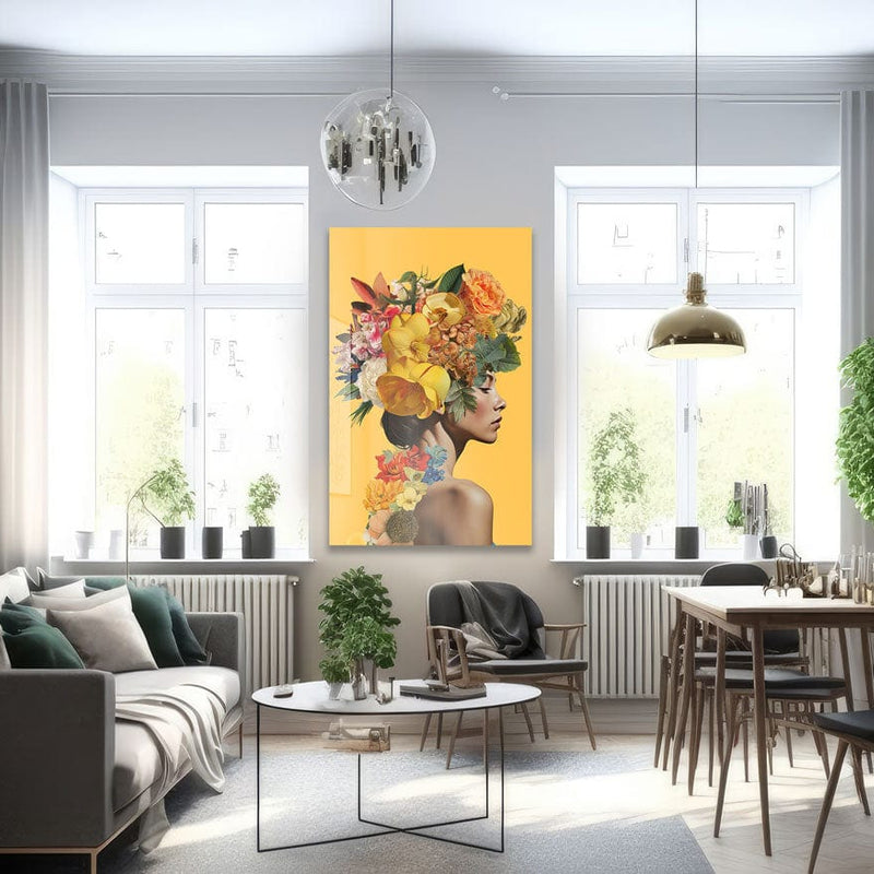 Artronauts Glass Print Floral Lady