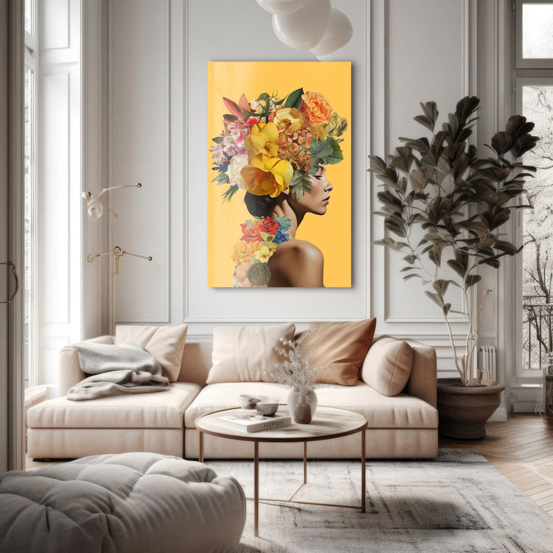 Artronauts Glass Print Floral Lady