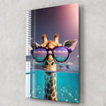 Artronauts Glass Print Giraffe on Holiday