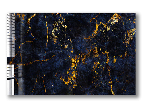 Golden & Navy Abstract