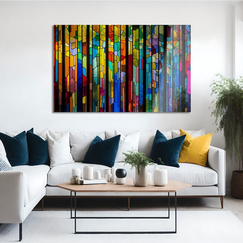 Artronauts Glass Print Colourful Stripes