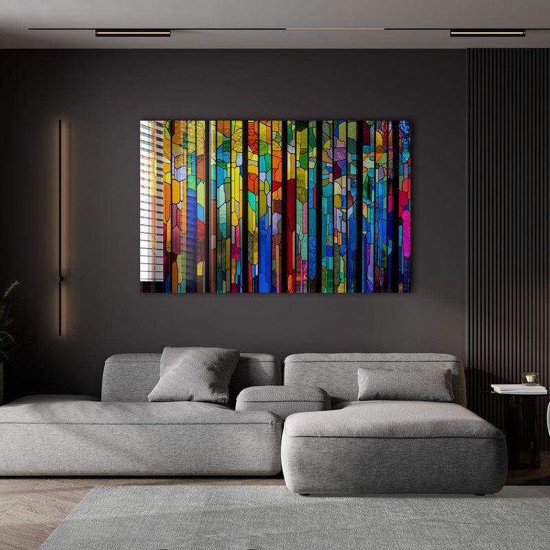 Artronauts Glass Print Colourful Stripes