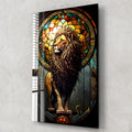 Artronauts Glass Print Lion Stained Glass Effect