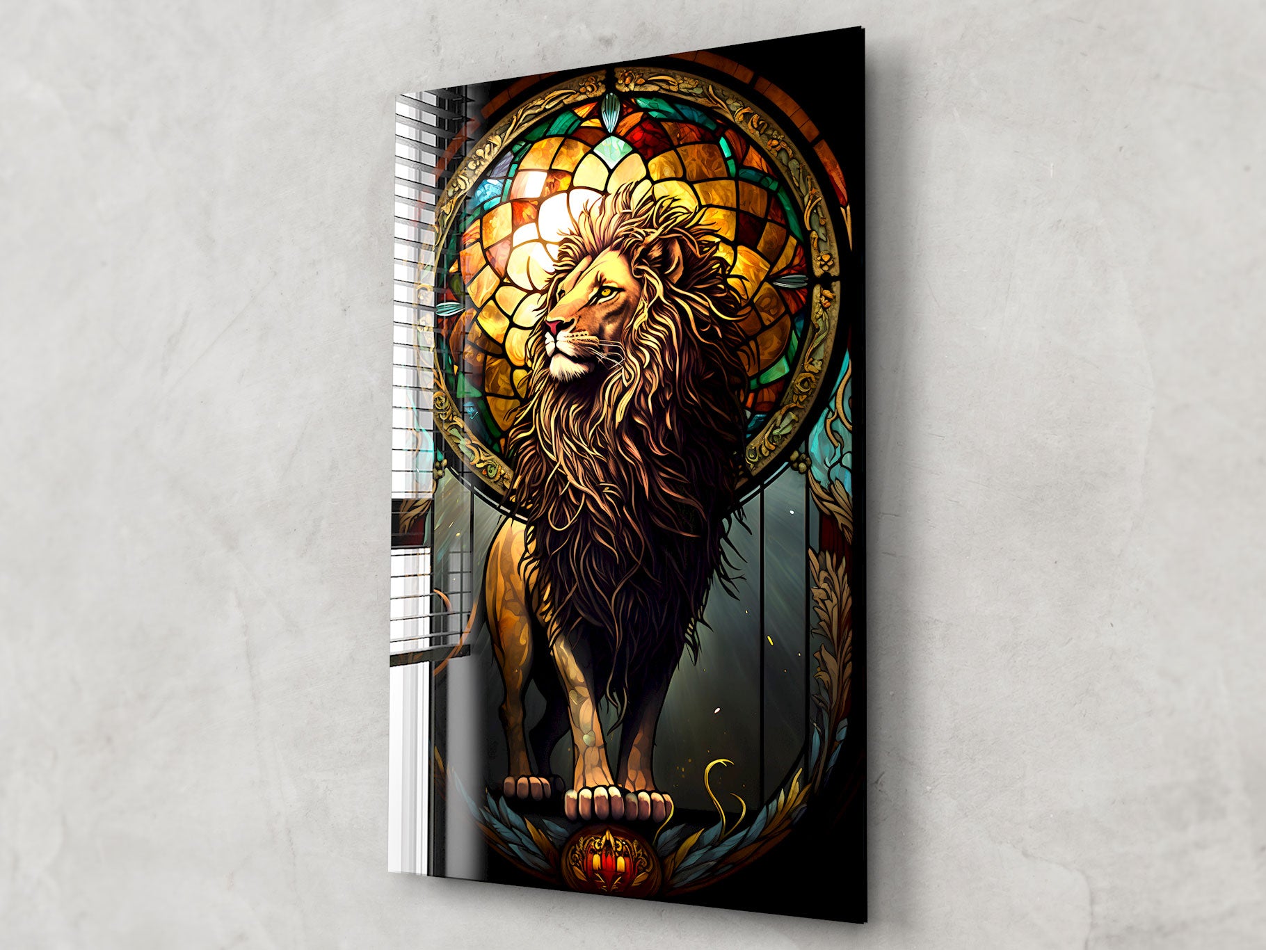 Lion Stained Glass Effect