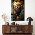 Artronauts Glass Print Lion Stained Glass Effect