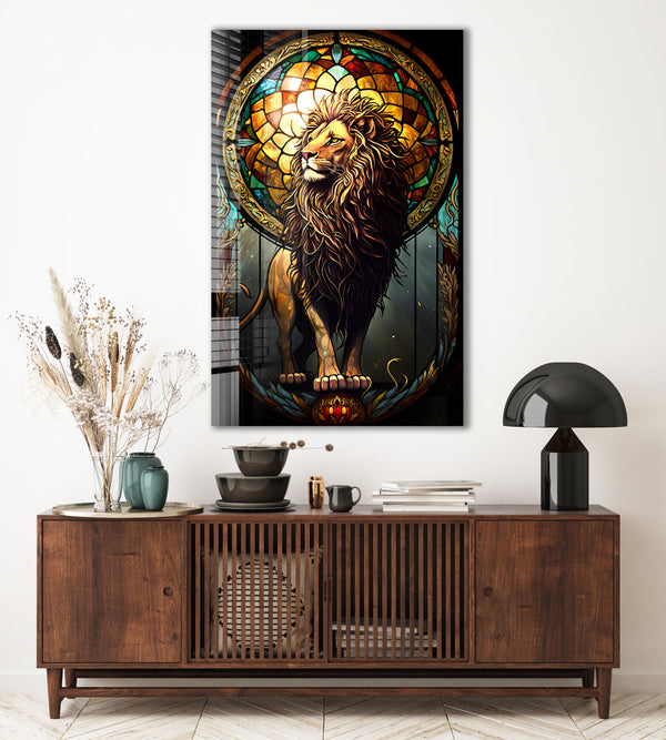 Lion Stained Glass Effect