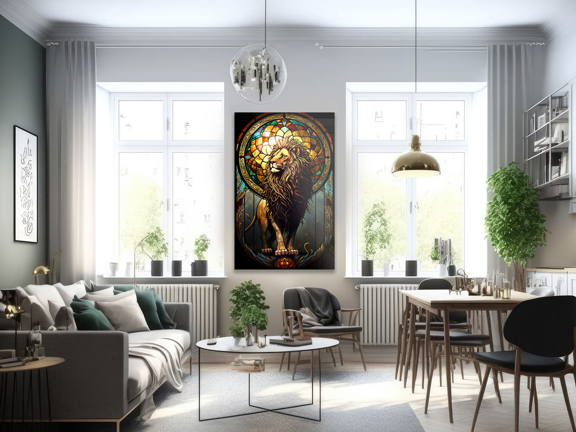 Lion Stained Glass Effect