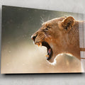 Artronauts Glass Print Lioness - Glass Wall Art
