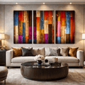 Artronauts Art Glass Print Colorful Wood - Trinity