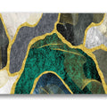 Artronauts Glass Print Green & Yellow Marble Design