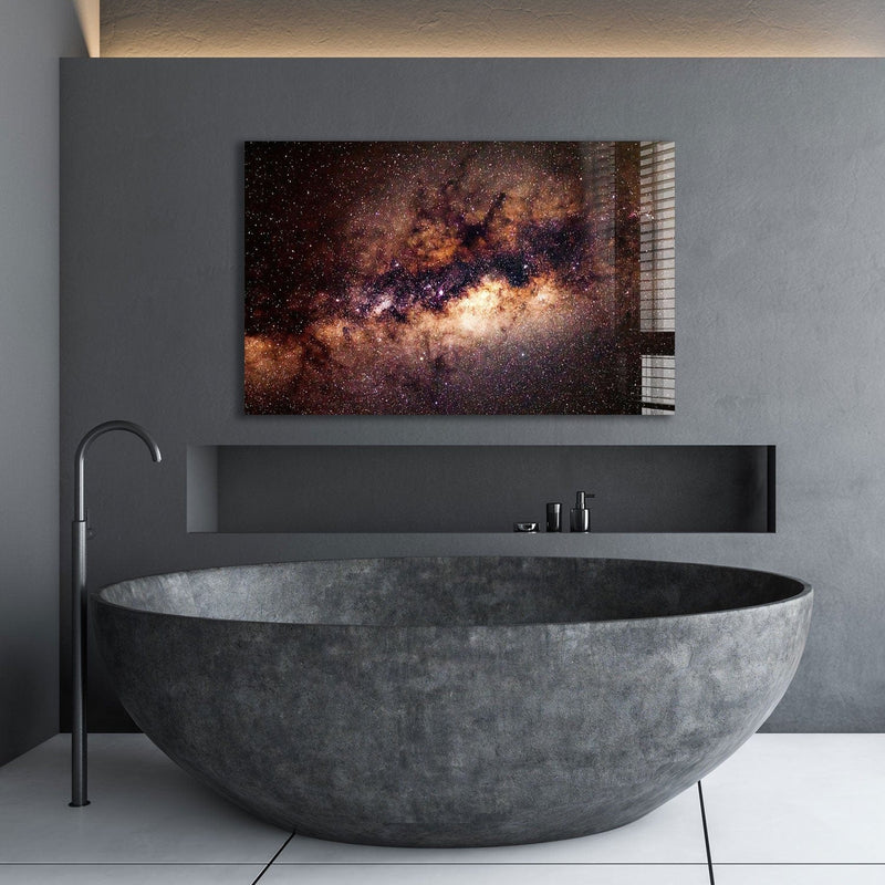 Artronauts Glass Print The Milky Way