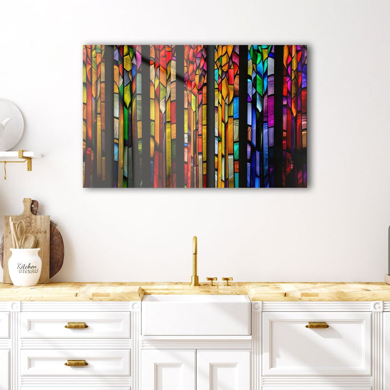 Artronauts Glass Print Multi-Coloured Stripes