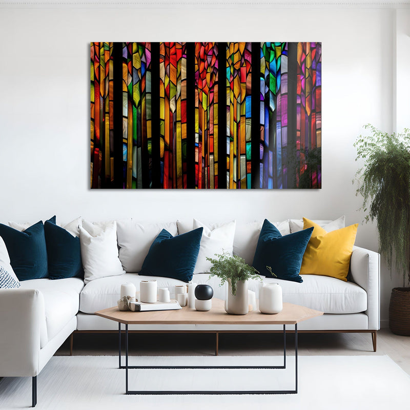 Artronauts Glass Print Multi-Coloured Stripes