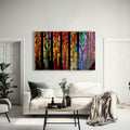 Artronauts Glass Print Multi-Coloured Stripes