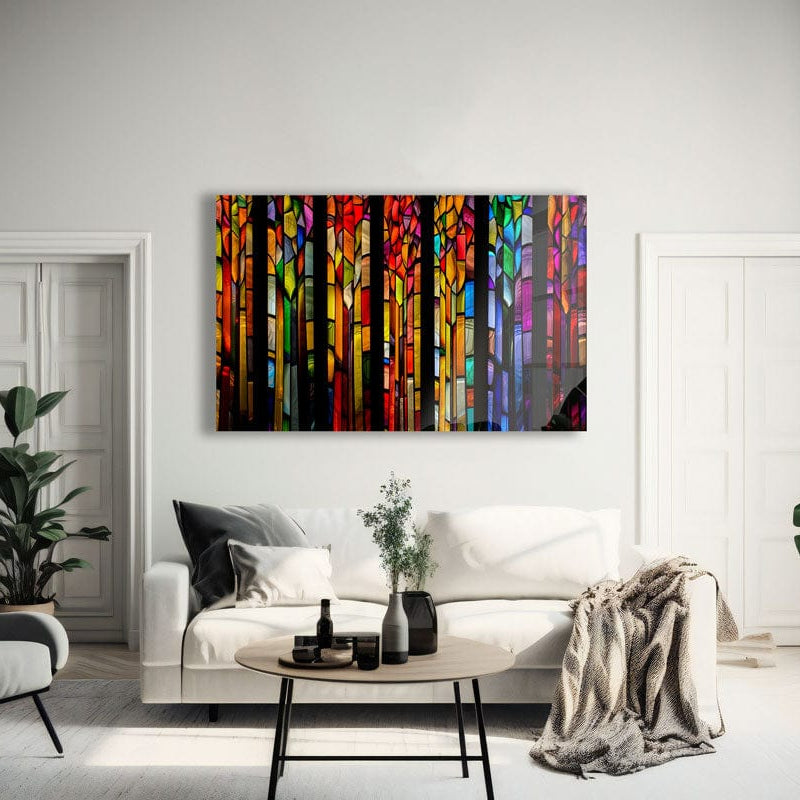 Artronauts Glass Print Multi-Coloured Stripes