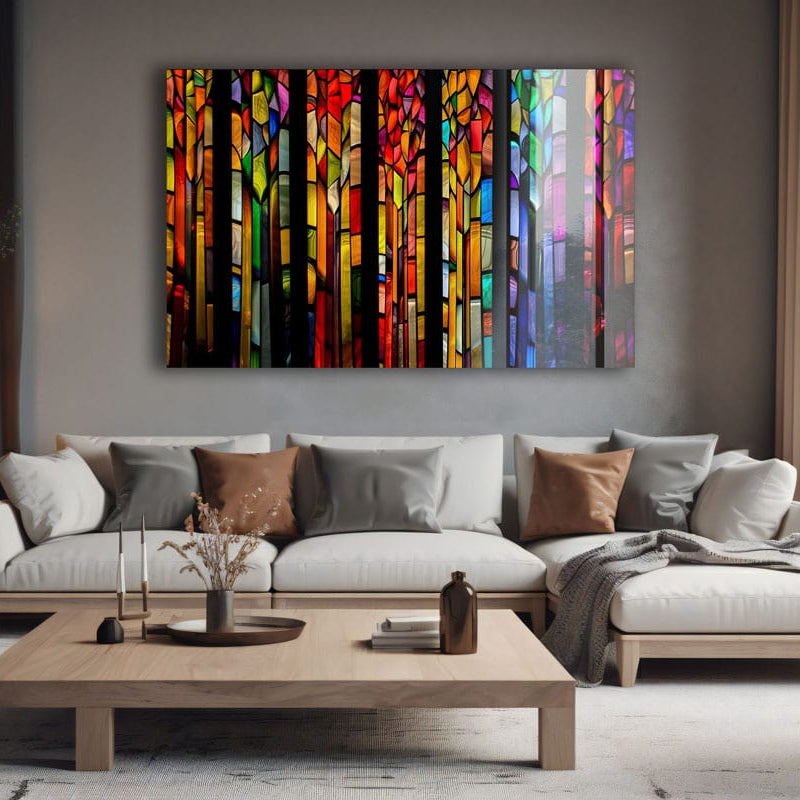 Artronauts Glass Print Multi-Coloured Stripes