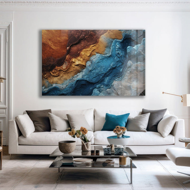 Artronauts Glass Print Colourful Wave Abstract
