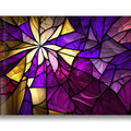 Artronauts Glass Print Purple & Yellow Abstract