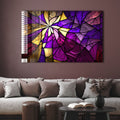 Artronauts Glass Print Purple & Yellow Abstract